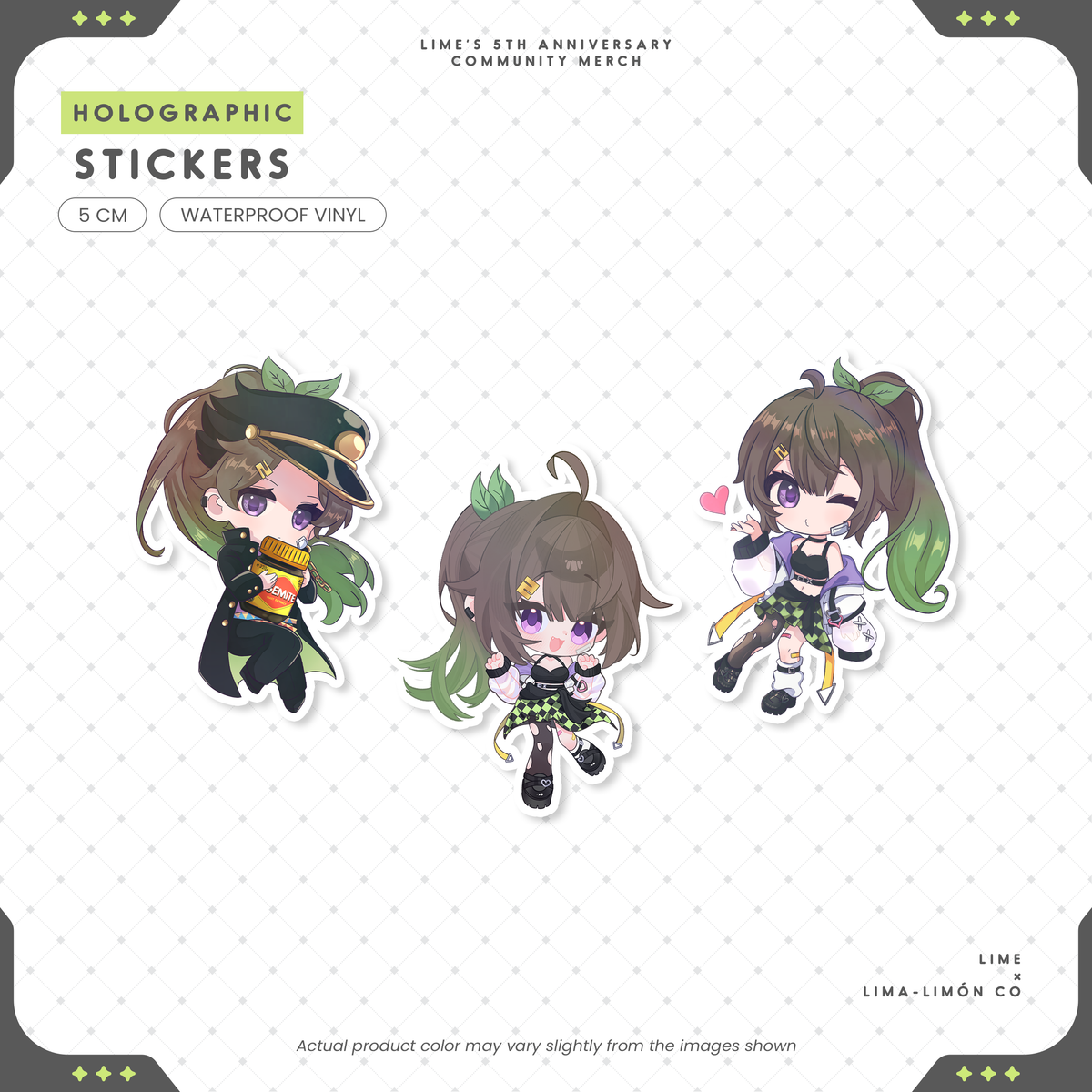 Lime's 5th Anniversary Sticker Set (3 pcs)